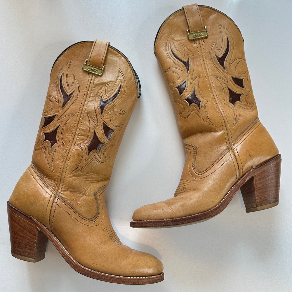 Vintage Laredo Leather Cowgirl Boots Western Boots